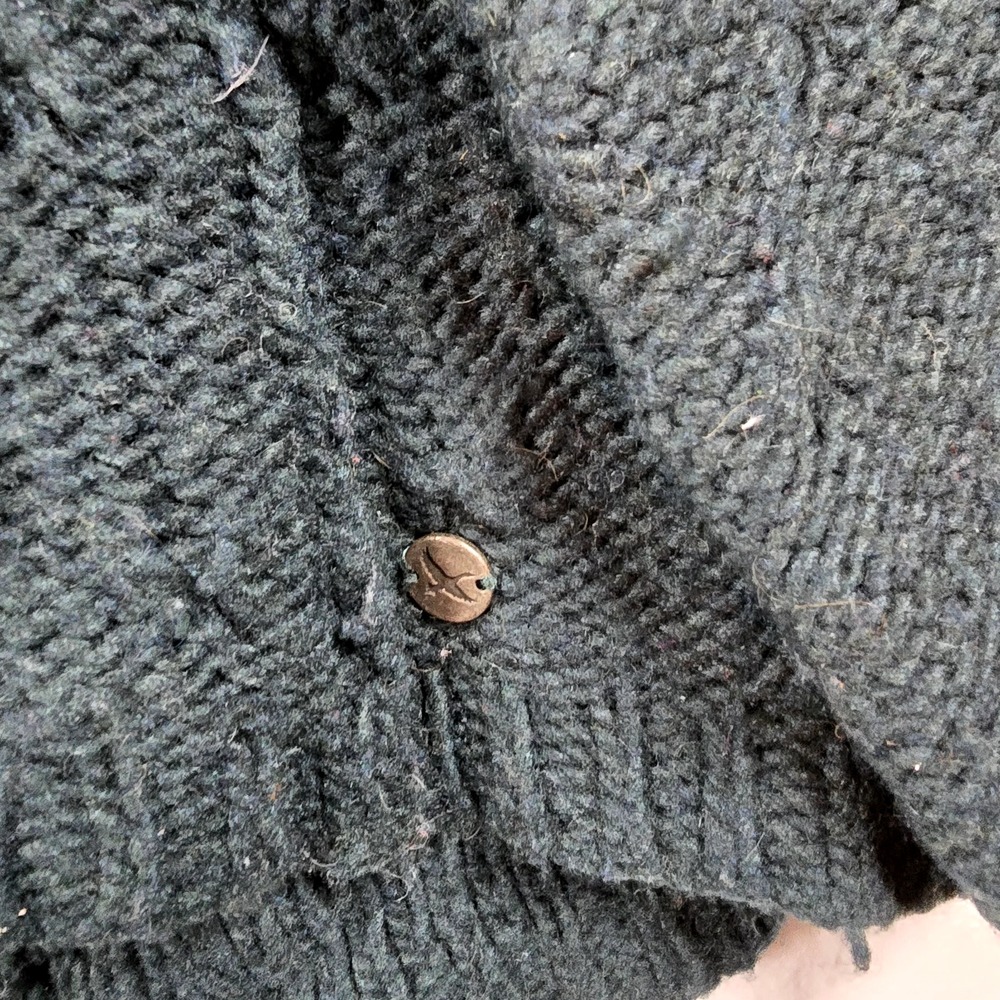 Eddie Bauer Roll Neck Sweater‎ Womens Small Green Knit Wool Camel Blend - Picture 5 of 11